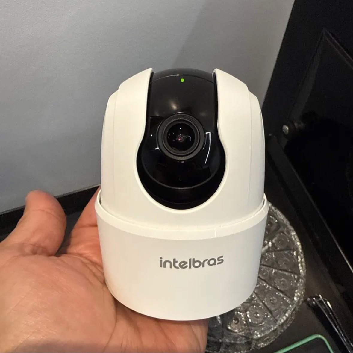 câmera inteligente intelbras ime 360 3mp visão 360 wi-fi branco