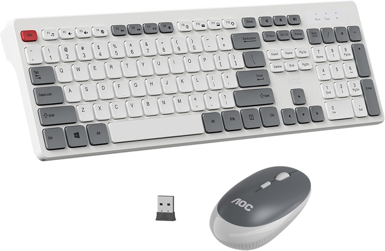 periféricos aoc km600 combo teclado e mouse sem fio 2,4 ghz mouse 3 dpi