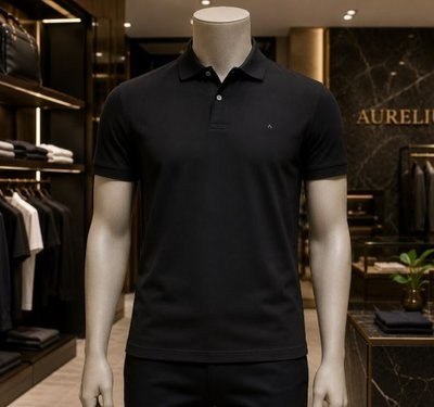 roupas aramis polo piquet preta masculina basic