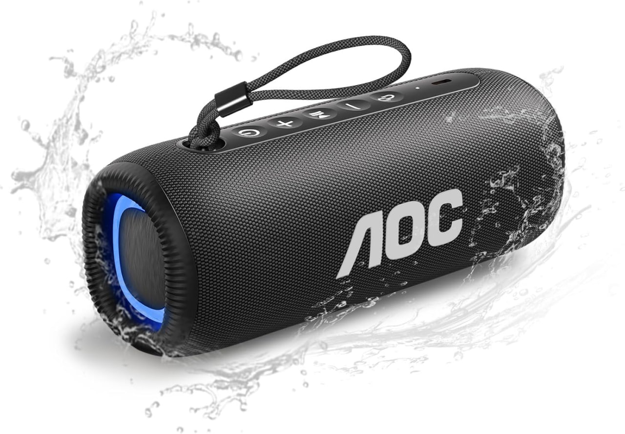 caixa de som portátil aoc acs5311 ip67 37w bluetooth