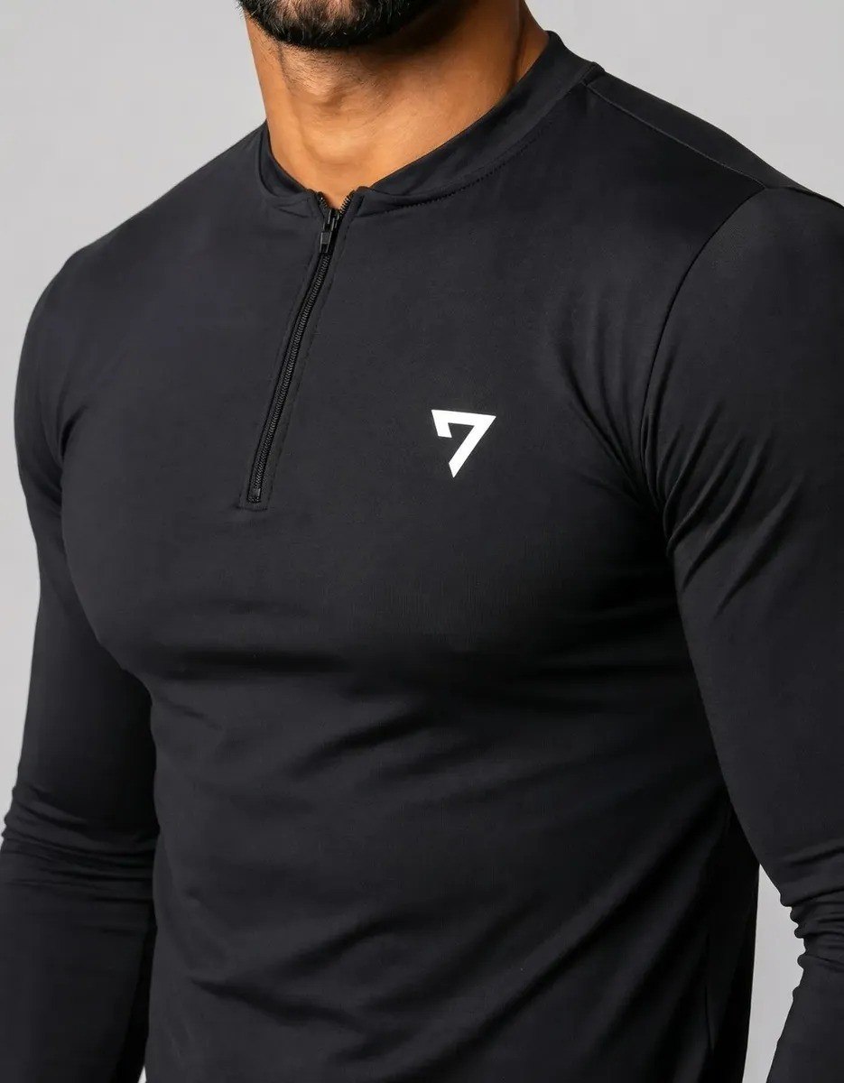 roupas seven line camisa térmica masculina segunda pele zíper manga longa