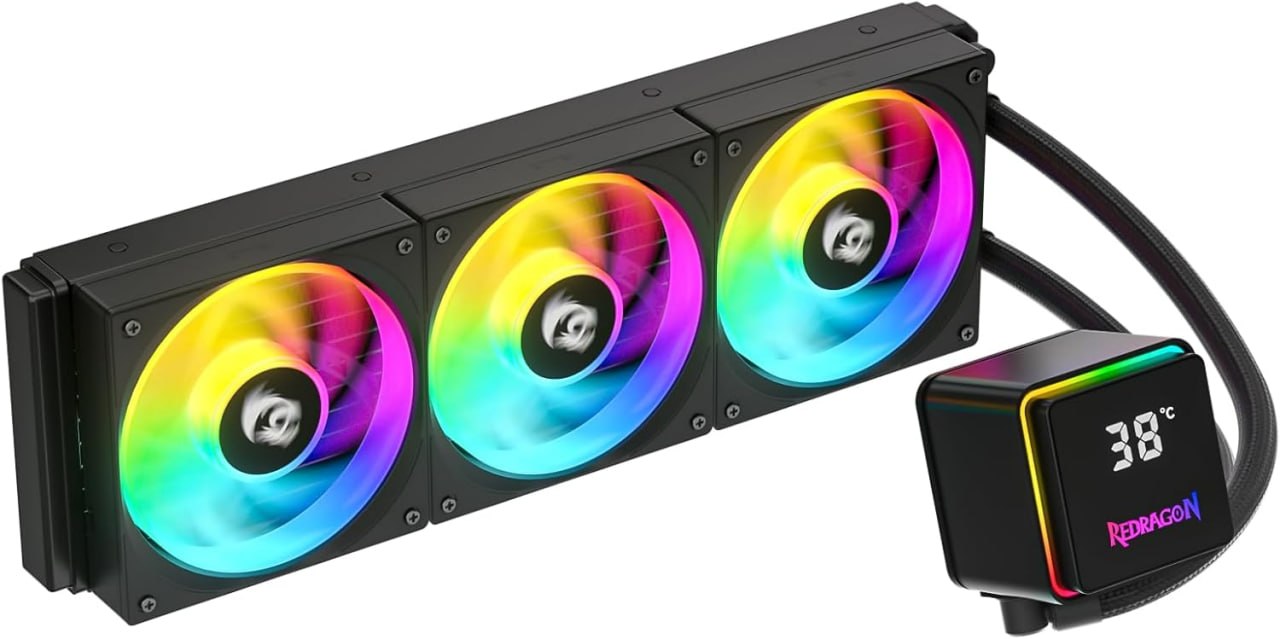 water cooler redragon ccw-3017 360mm argb com display
