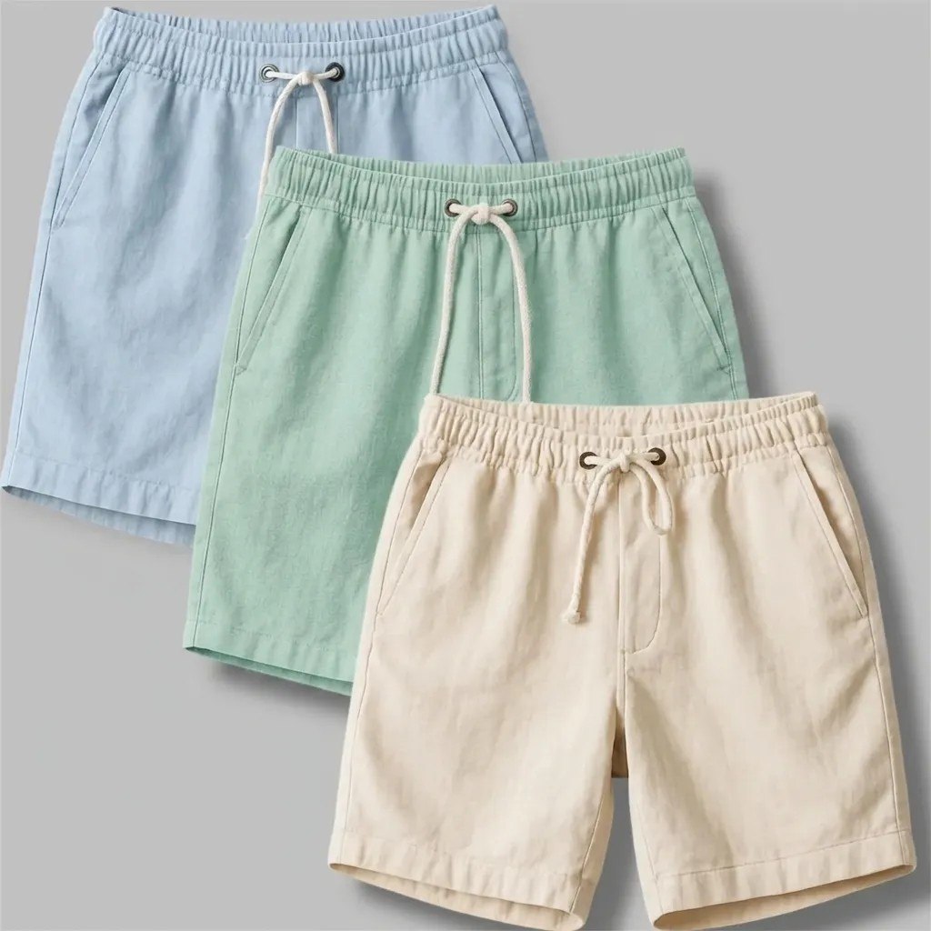 roupas shorts masculino kit 3 linho bermuda