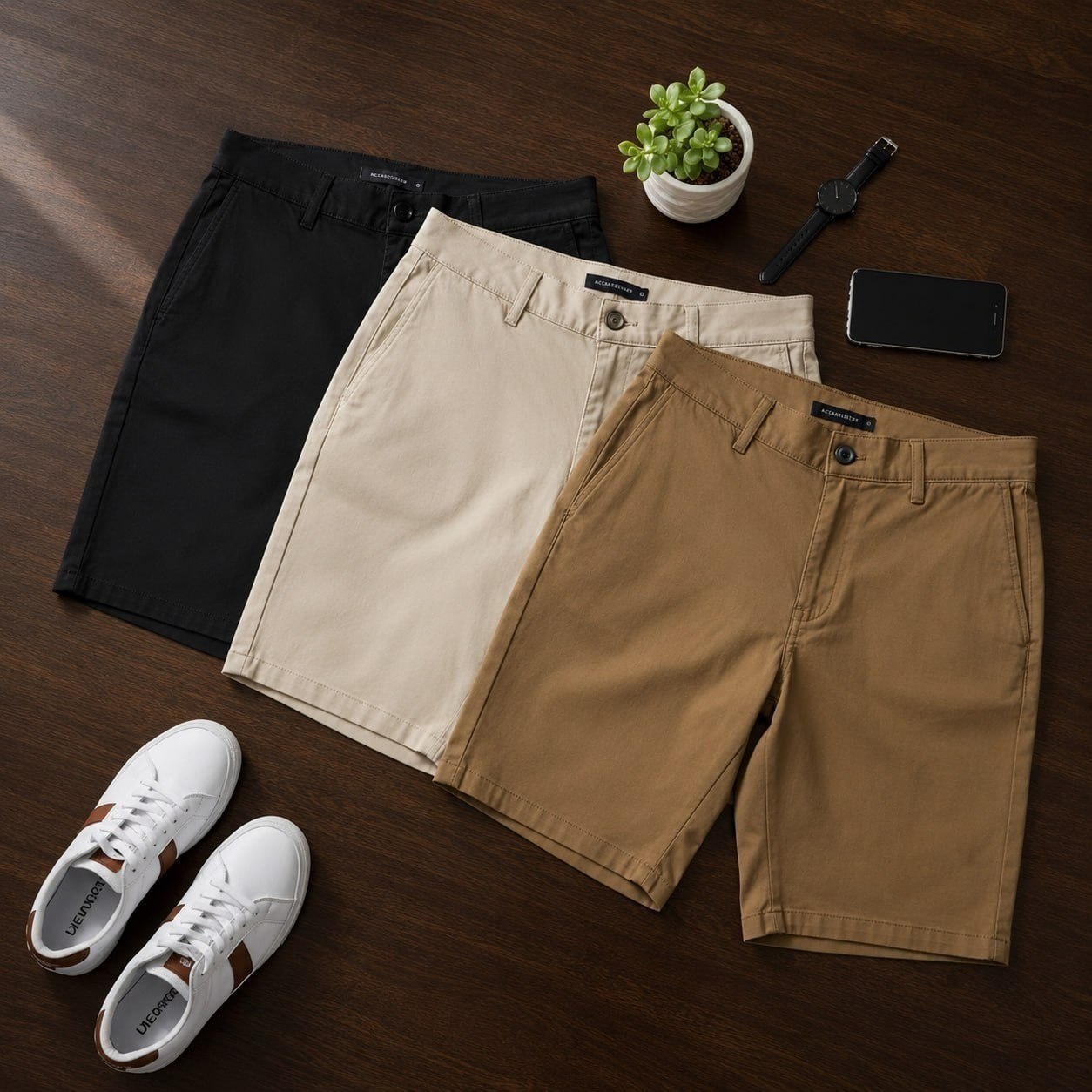 roupas vintamoc kit 3 bermuda masculina sarja short jeans brim social