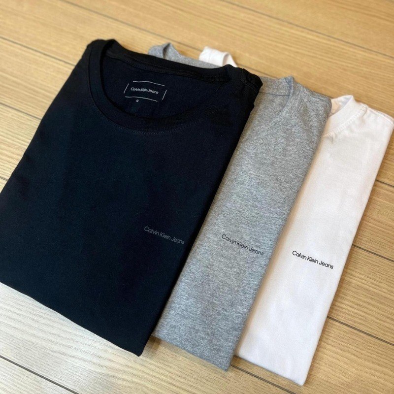 roupas calvin klein kit camisetas masculina preta azul marinho l/g