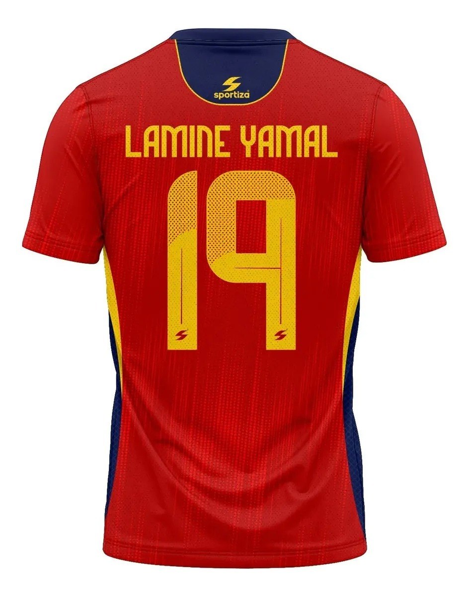 roupas camisa futebol espanha yamal 19 adulto masculino