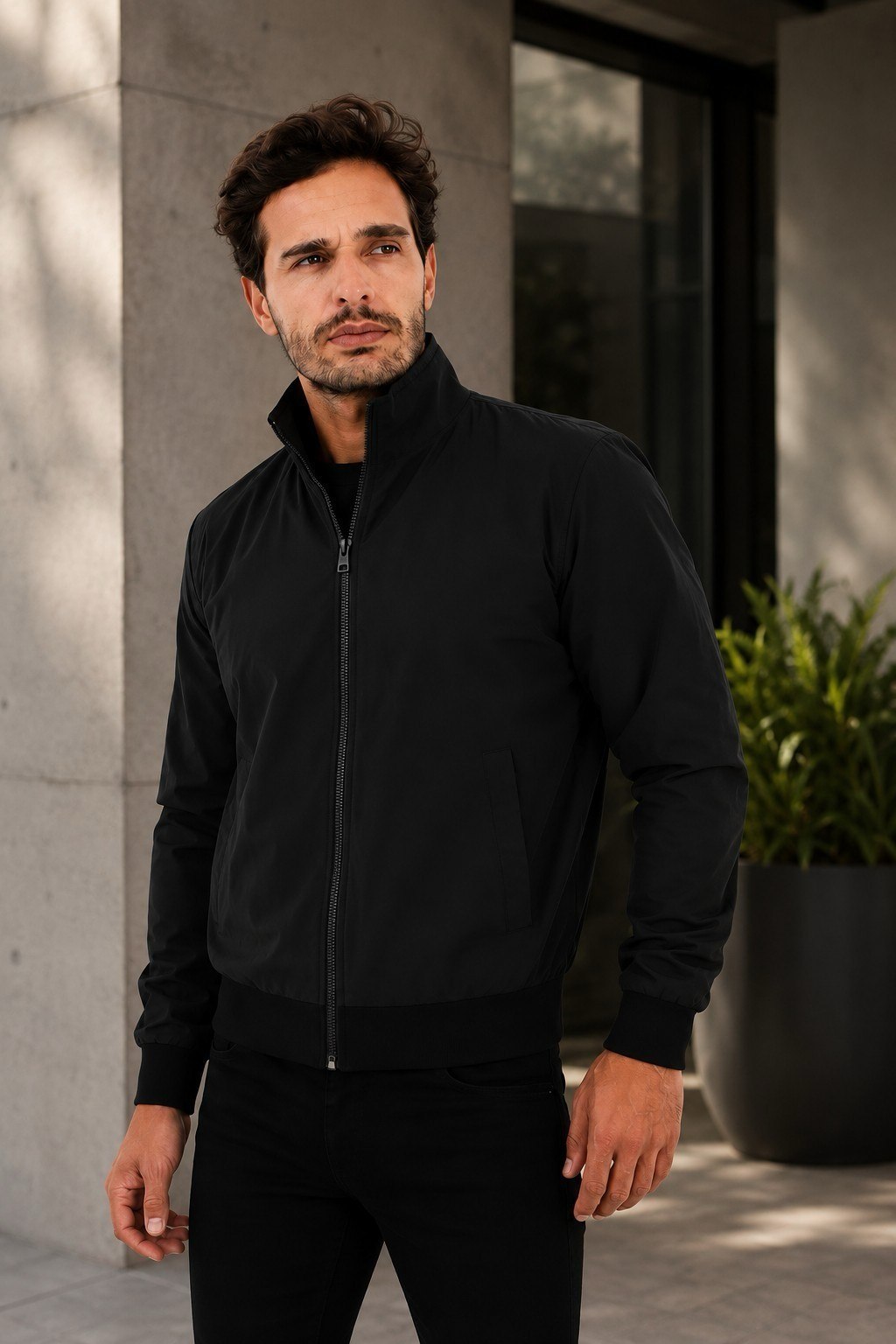 Jaqueta Masculina Bomber Casual Casaco Inverno Zíper 2 cores