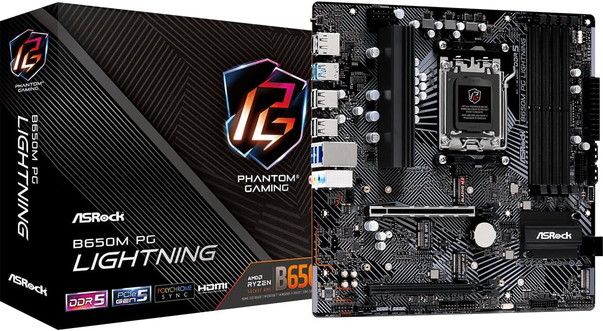 placa mãe asrock b650m pg lightning am5
