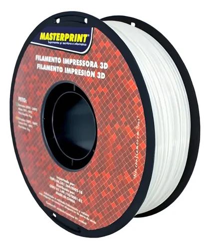suprimentos para impressora 3d masterprint petg branco 1kg