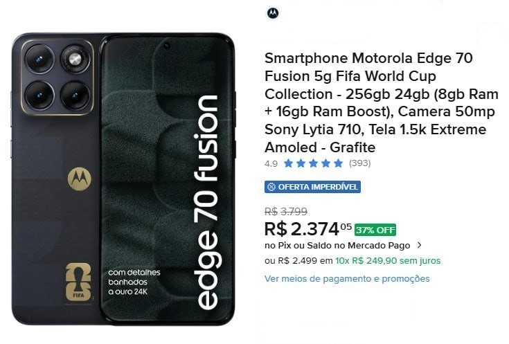 celular motorola edge 70 fusion 5g fifa world cup collection