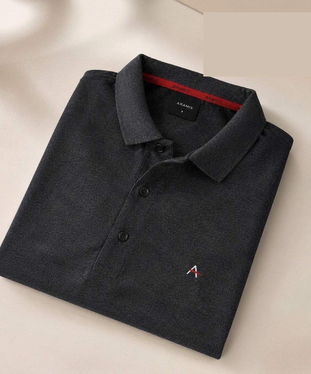 moda aramis polo aramis masculina basic piquet grafite mescla