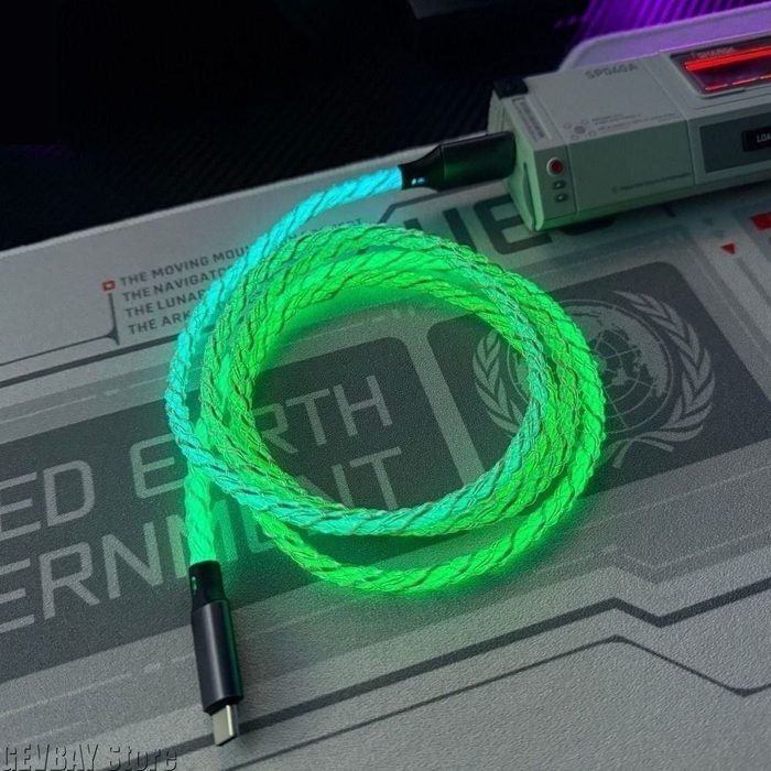 Cabo Usb-C Rgb Everglide, Suporta 8000Hz