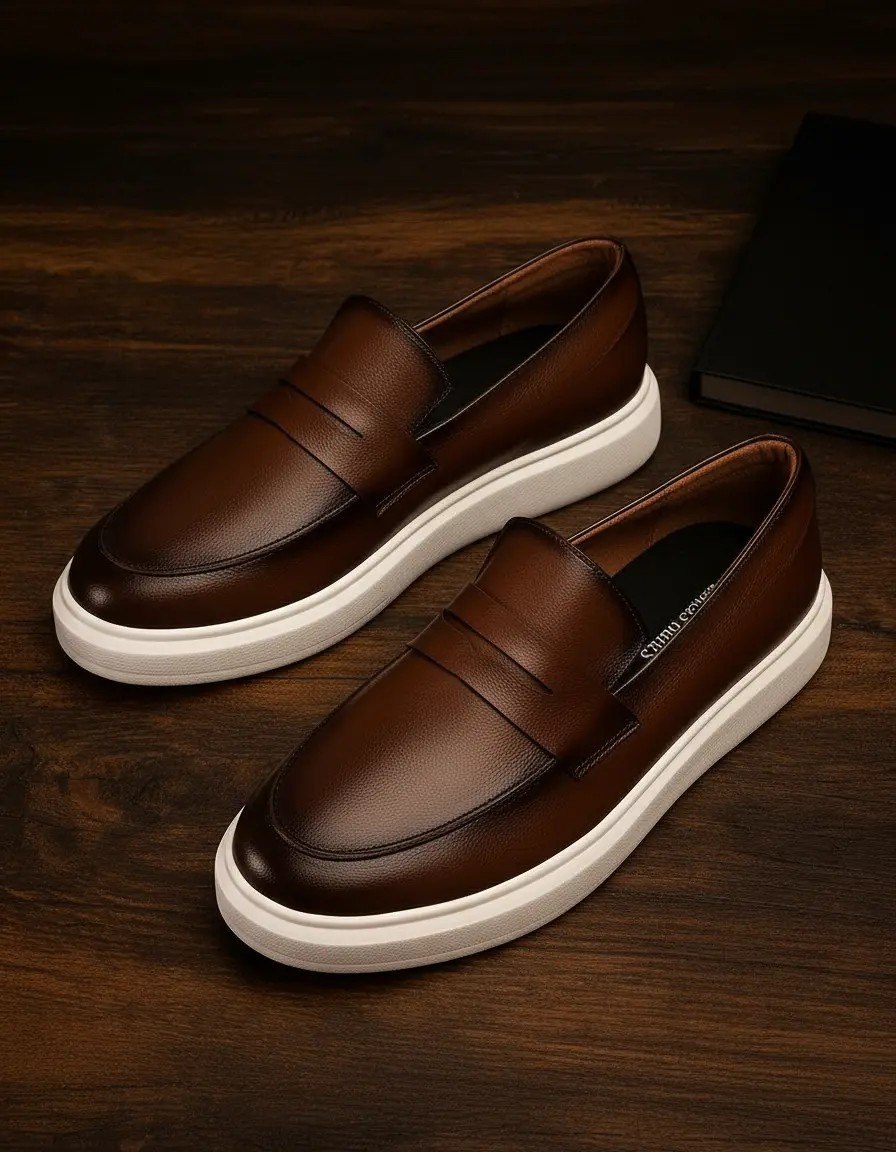 Sapato Loafer Masculino Mocassim Couro Casual Comfort Luxo 37 a 46
