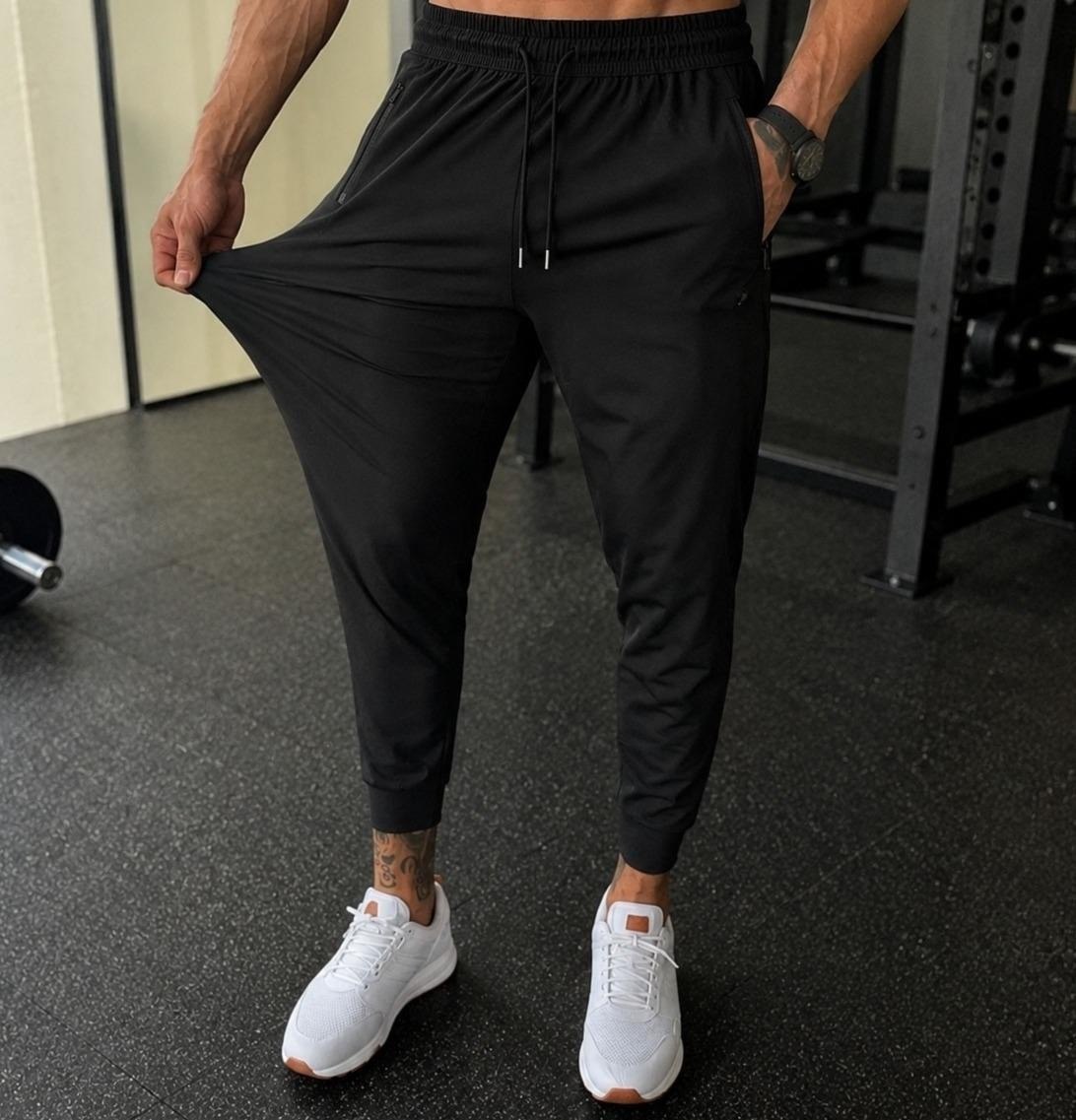 roupas tactel jogger esportiva academia slim treino preto m 40/42