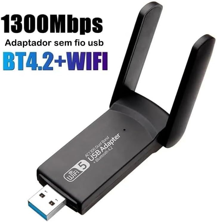 acessório de rede usb wifi dual band ac1300