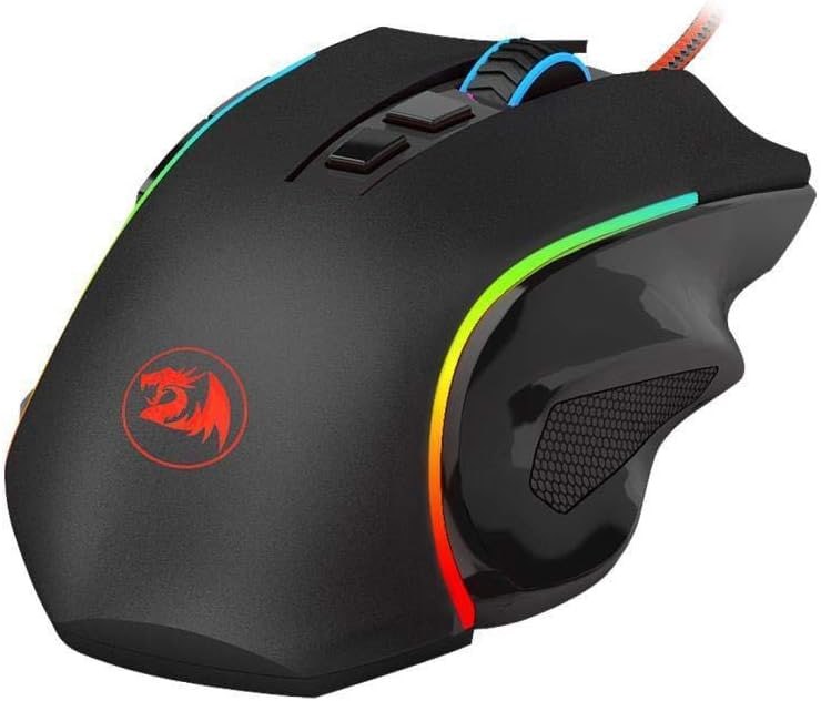 mouses gamer redragon griffin m607 7200 dpi rgb preto