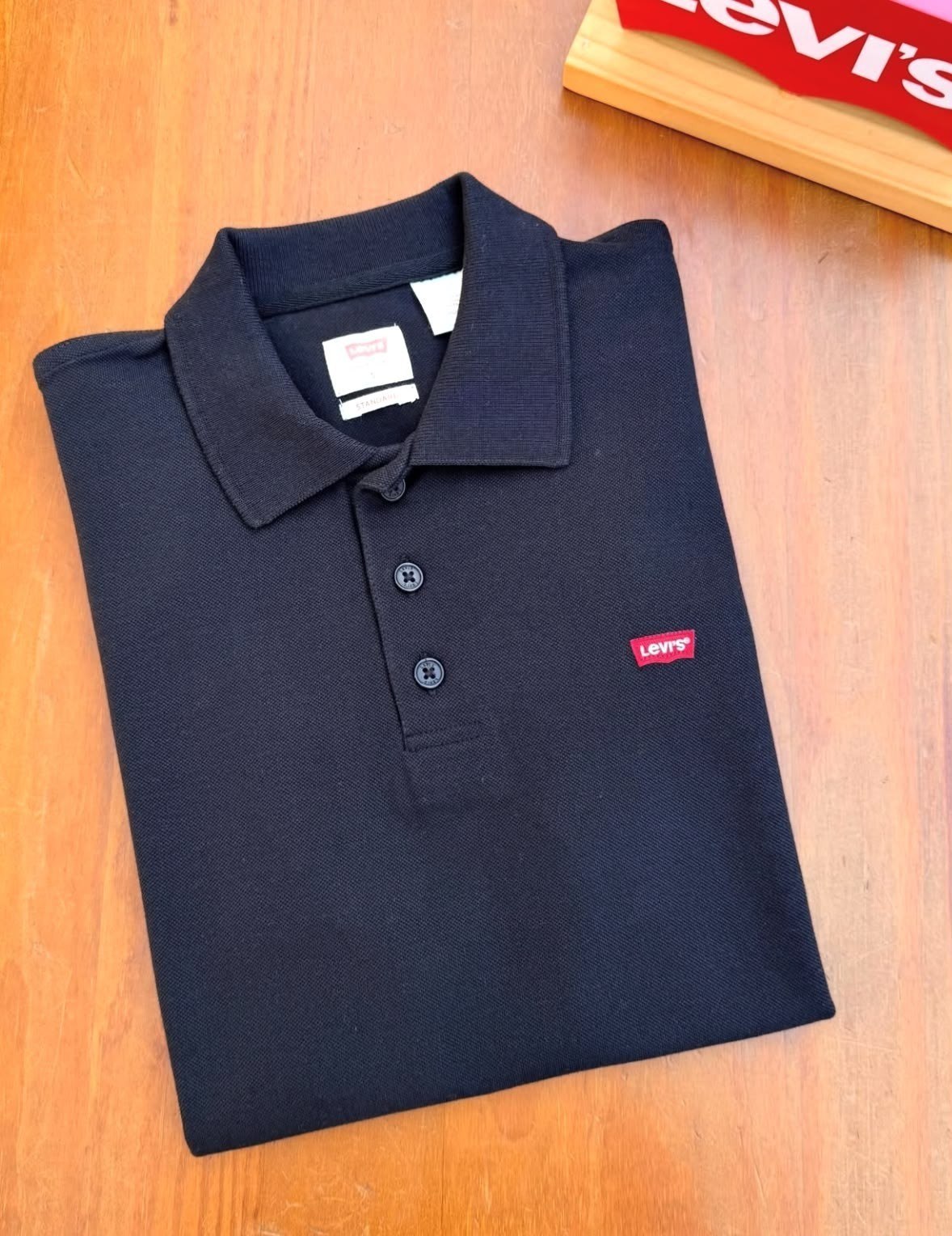 roupas levi's housemark polo preta