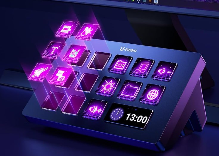 teclado ulanizi stream controller macro keyboard d200