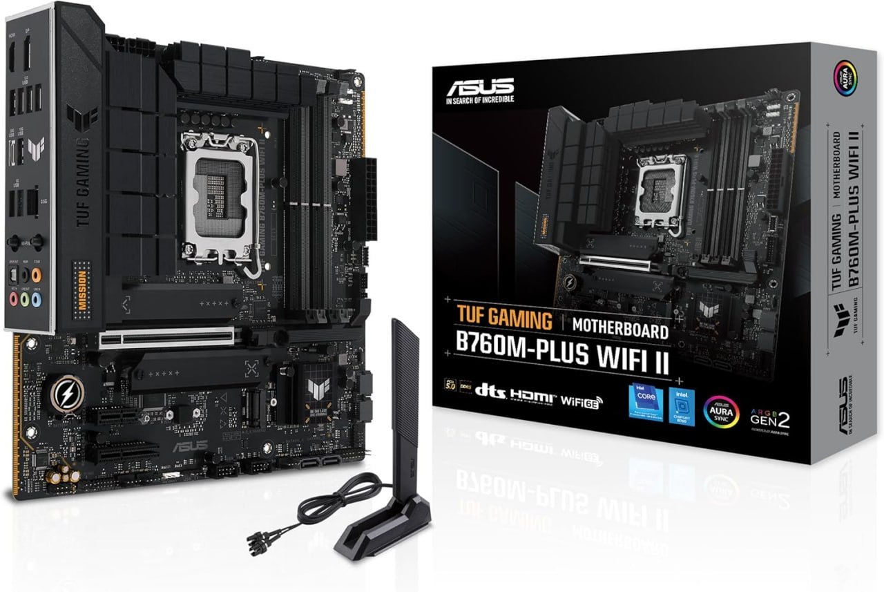 placa mãe asus tuf gaming b760m-plus wi-fi ii b760 lga 1700 ddr5
