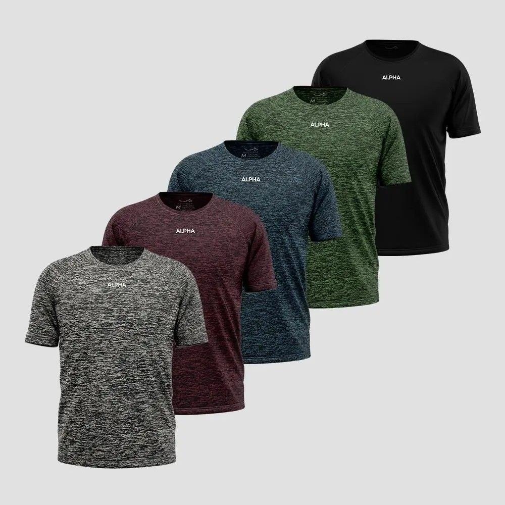roupas alpha dry essential masculina kit 5 camisetas