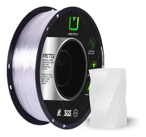 impressão 3d multfila filamento petg transparente