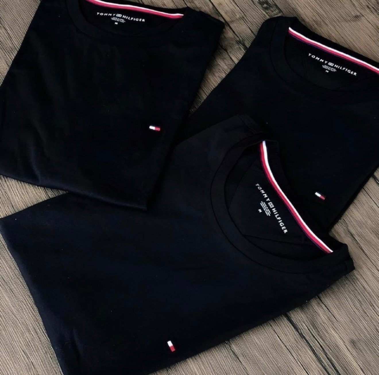 roupas tommy hilfiger essential kit 3 unidades preta