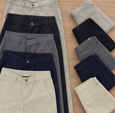 roupas calça sarja masculina alfaiataria bolso faca tradicional