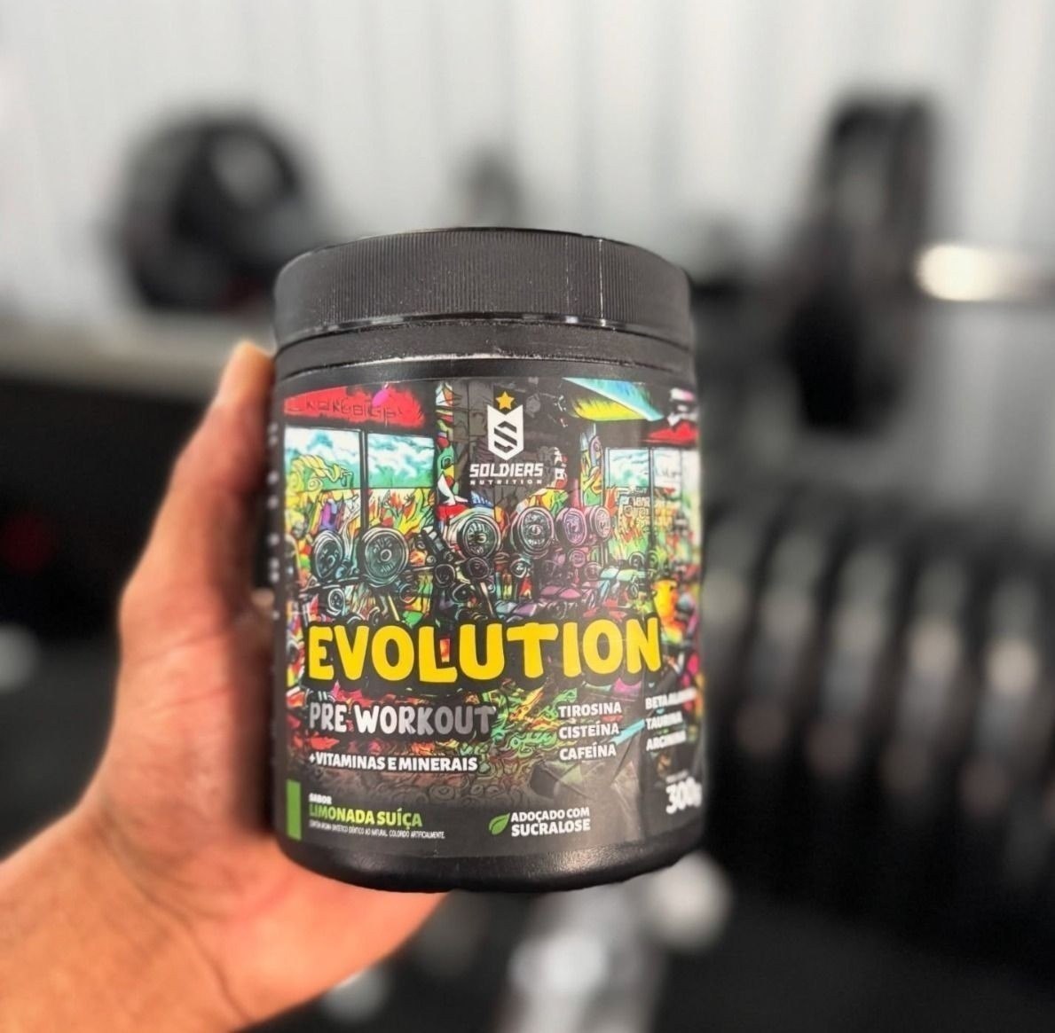 suplementos soldiers nutrition pre-treino evolution workout 300g
