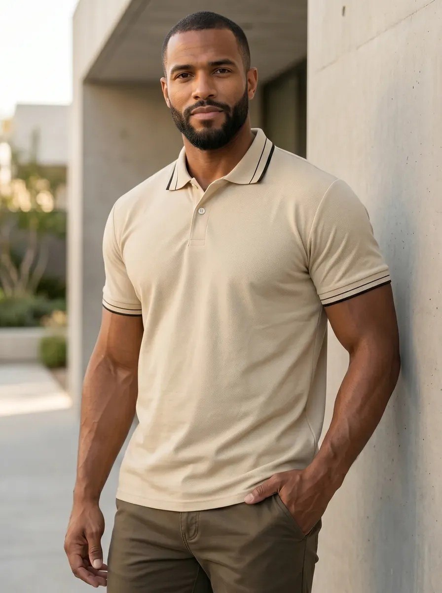 roupas polo masculina slim casual piquet algodão kit 4 camisas