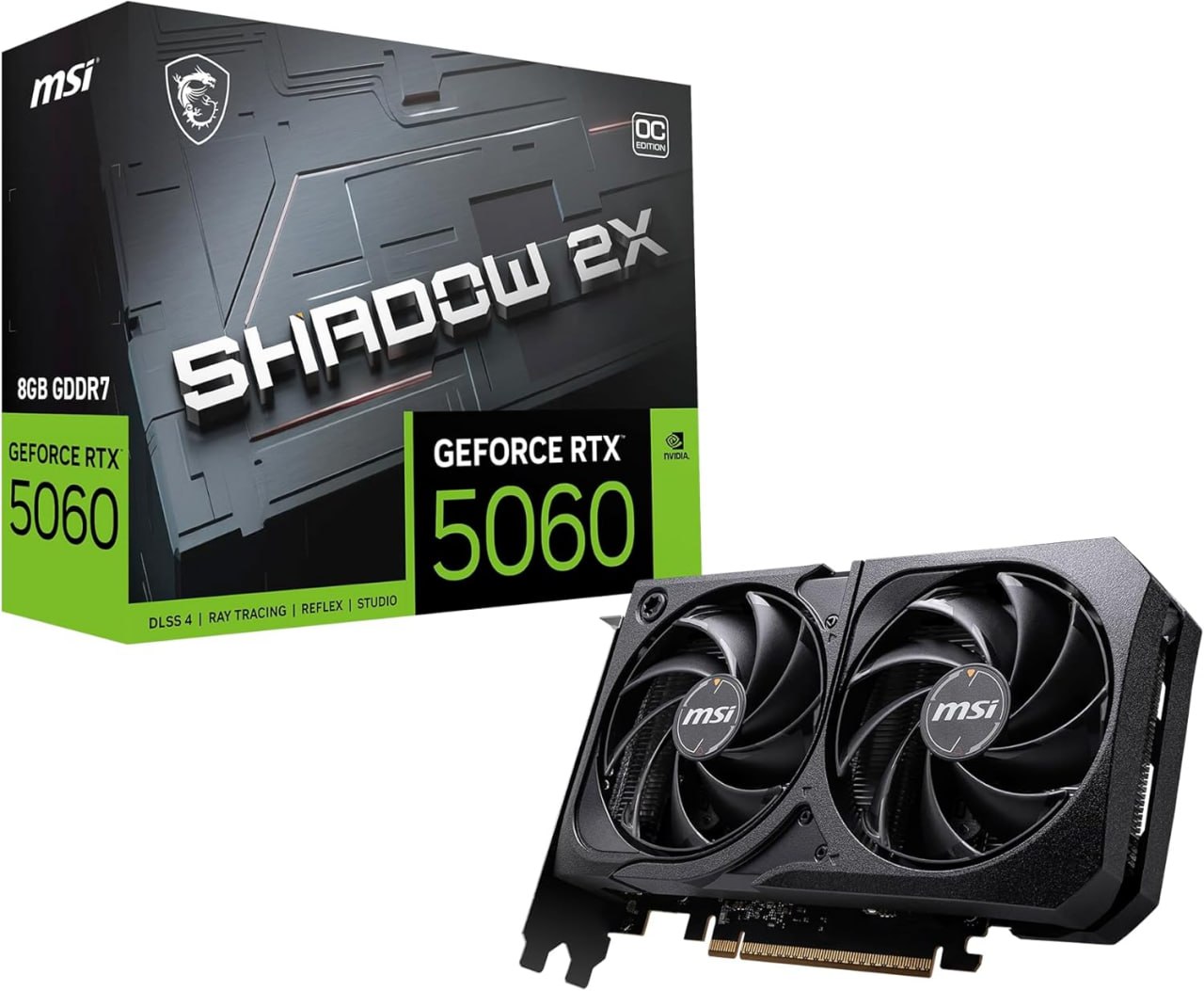 placa de vídeo msi rtx 5060 shadow 2x oc 8gb gddr7