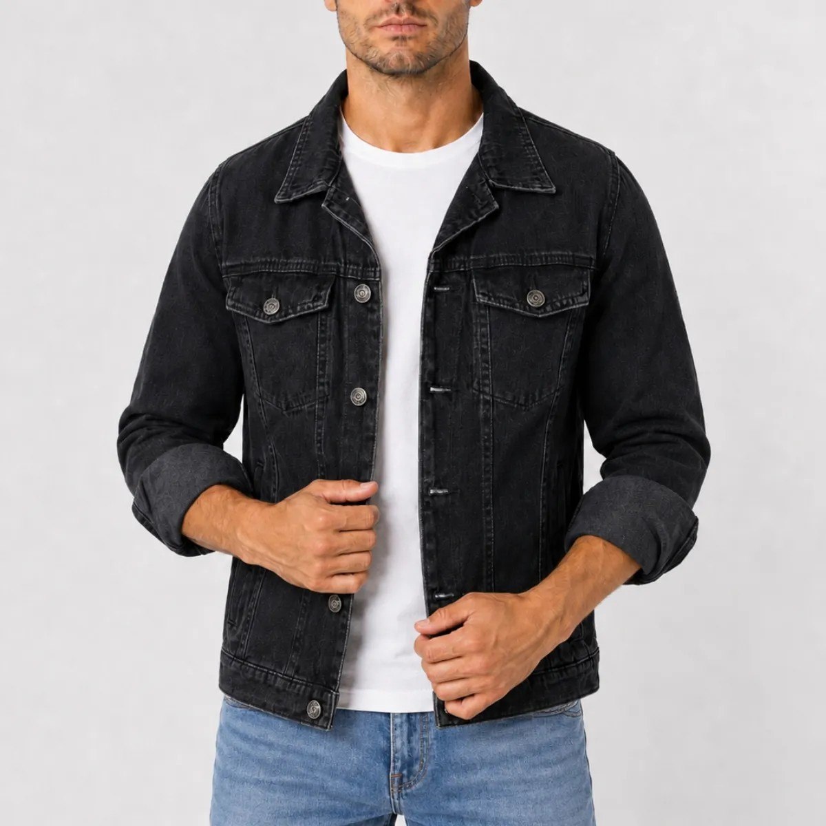 roupas jaqueta jeans masculina