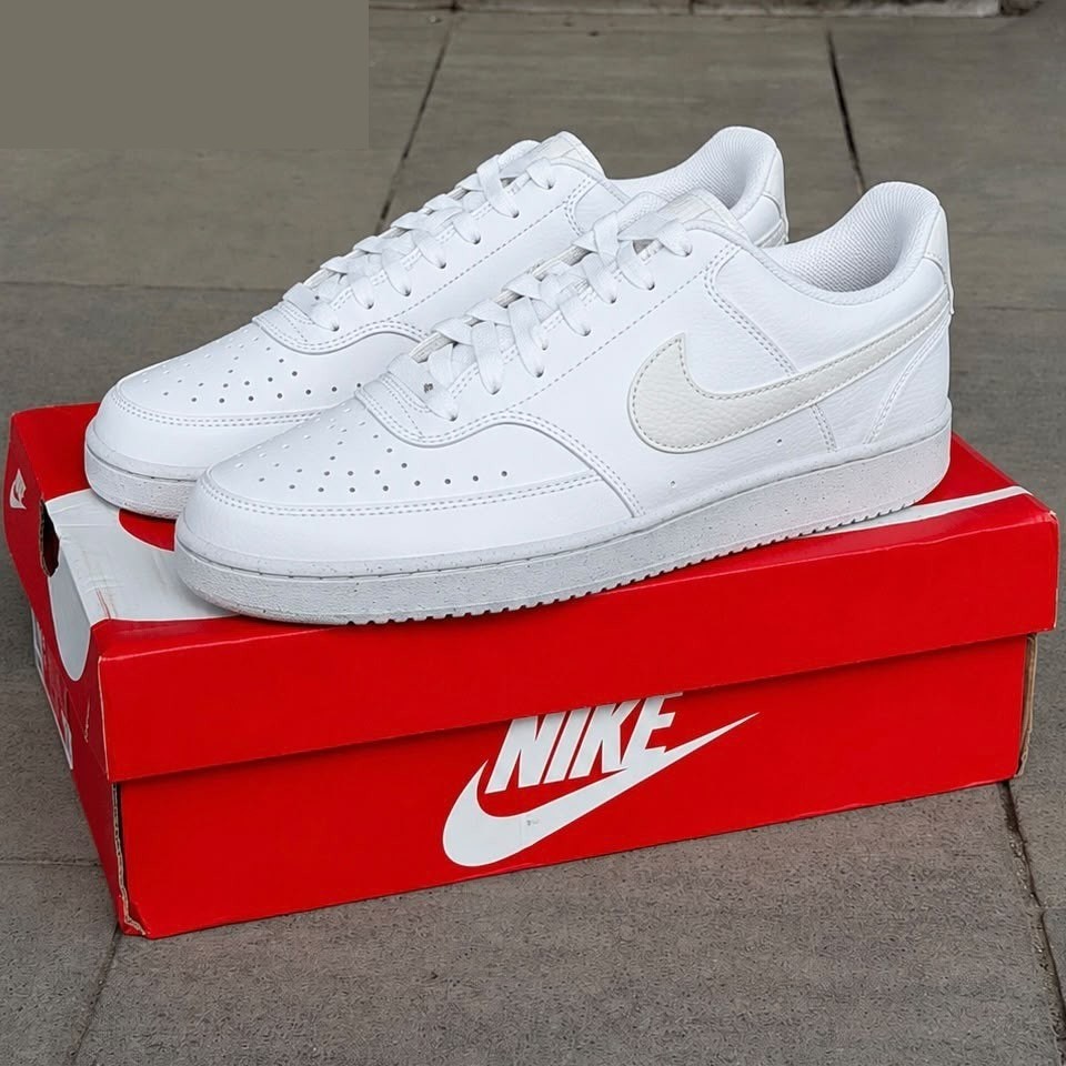 tênis nike court vision low next nature masculino branco