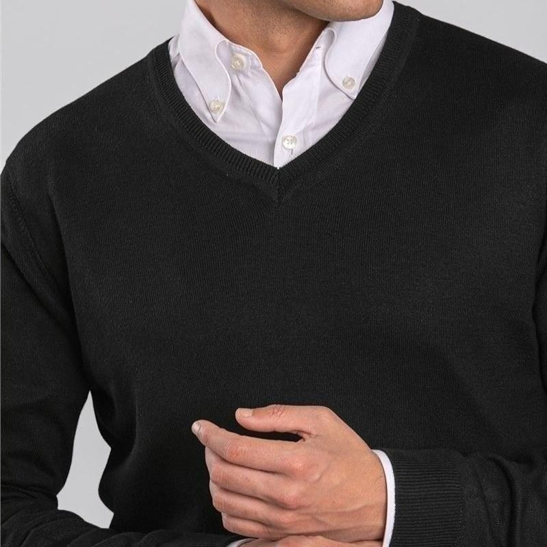 roupas suéter masculino inverno blusa gola v social casual tricot