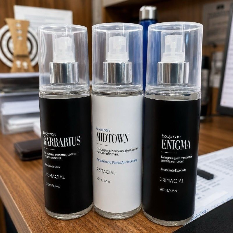 perfumaria body splash kit masculino barbarius enigma midtown 200ml