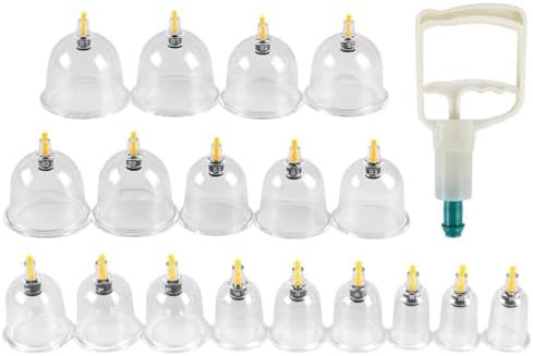 Kit de Ventosa com 18 Ventosas de Plástico e 1 Bomba de Sucção