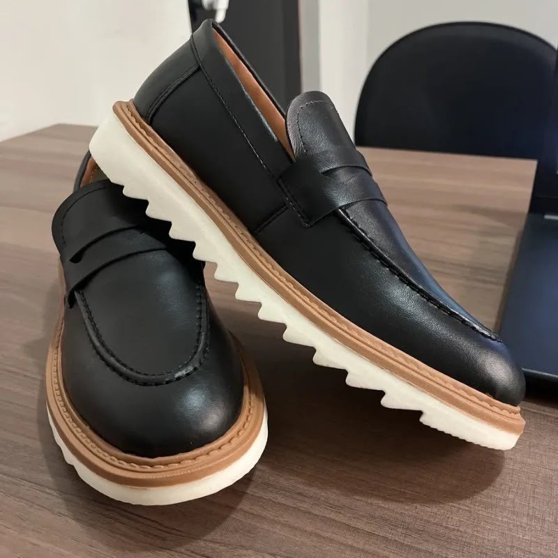 sapatos gugi mocassim loafer tratorado conforto premium leve marrom 38-44