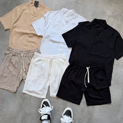 roupas conjunto masculino camisa estampada shorts moda praia