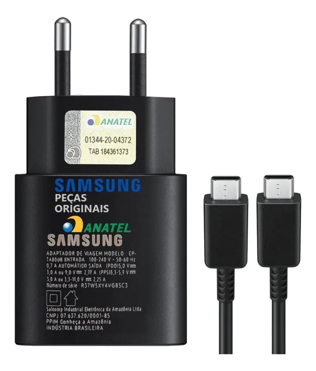 carregador samsung turbo 25w br