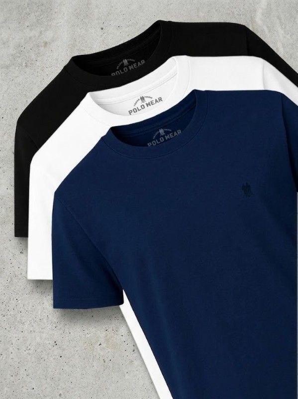 roupas polo wear kit 3 camisetas masculinas sortido