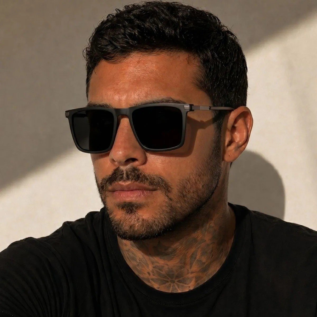 Óculos De Sol Masculino Moderno Estiloso Casual Uv Premium