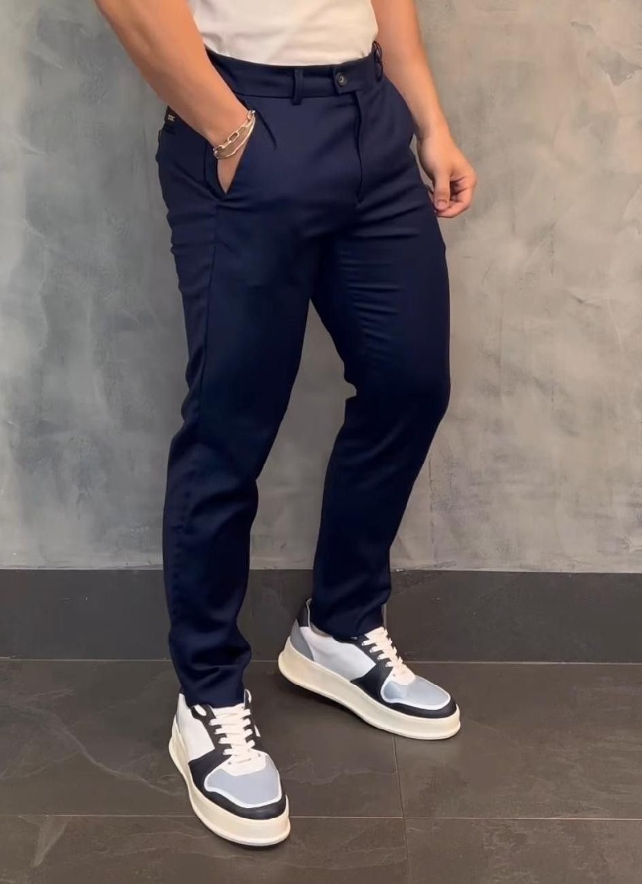 roupas calça social alfaiataria masculina malha elastano stretch
