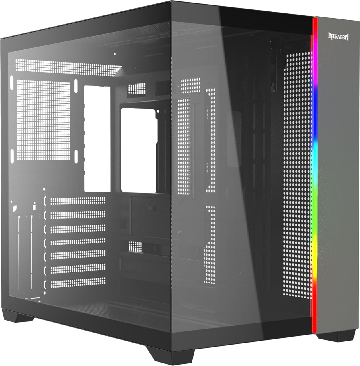 gabinete gamer redragon tesseract rgb ca-614b