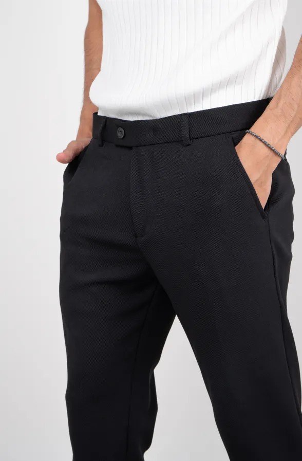 roupas calça social alfaiataria masculina malha elastano stretch