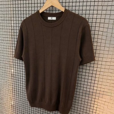 Camiseta Social Masculina Modal Tricô Macia Canelada Casual
