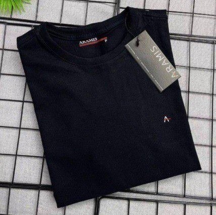 roupas aramis camiseta masculina crewneck basic lisa preta