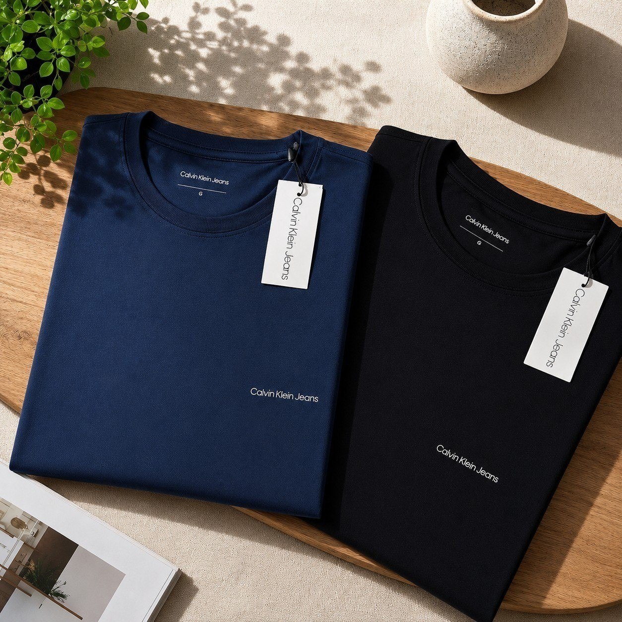 roupas calvin klein kit camisetas masculinas preta azul marinho