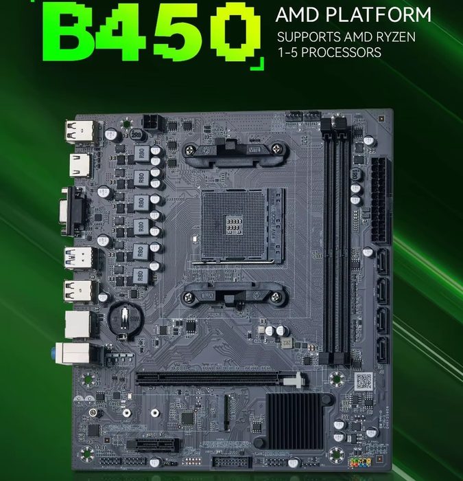 Placa-mãe B450m Qiyida, Ryzen de 1ª a 5ª geração