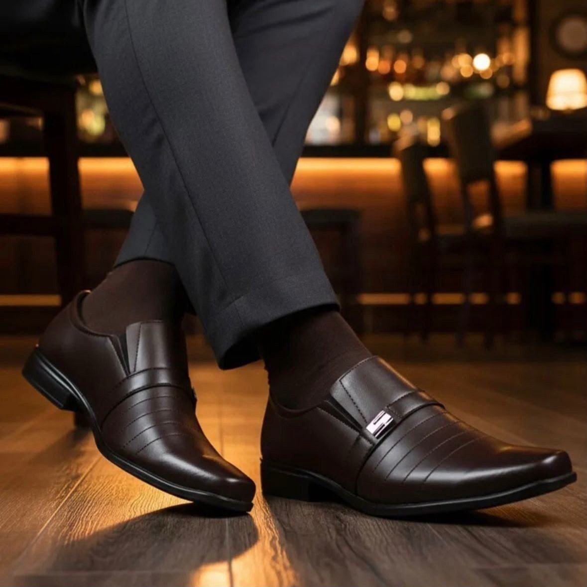 moda la faire sapato oxford social masculino couro italiano elegante fosco 37 a 44