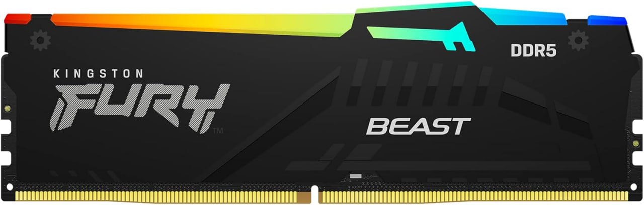memória ram kingston fury beast rgb 16gb ddr5 5600mt/s cl40