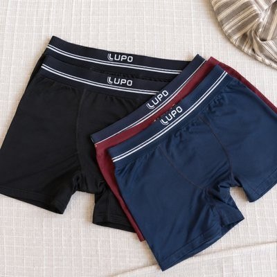 roupas íntimas lupo boxer box sem costura basic microfibra kit 6